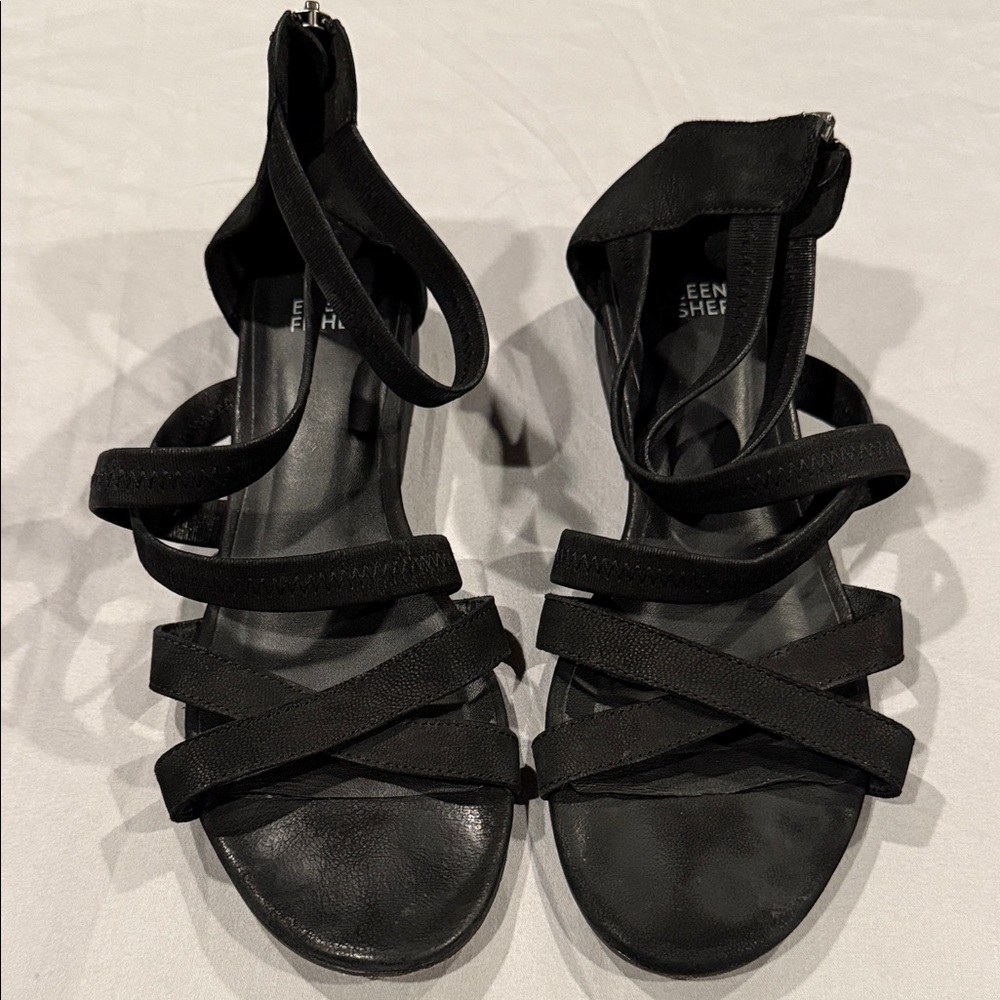 Eileen Fisher Black Strappy Sandals